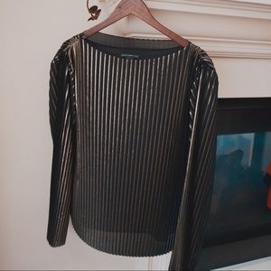 SPARKLY GOLD STRIPED BLOUSE